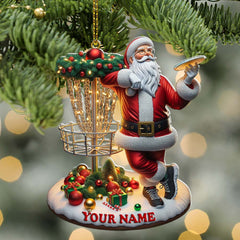 Maxcorners Custom Name Santa Ornament, Santa Christmas Gift1 2D Flat LM2111
