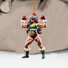 Maxcorners Strong Woman Home Decor Christmas Ornament, Personalized Ornament 2D Flat LM2211
