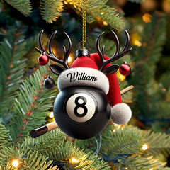 Maxcorners Billiard Ball Christmas Ornament, Personalized Ornament 2D Flat LM2211