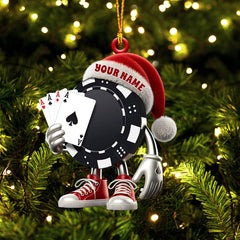 Maxcorners Poker Casino Christmas Ornament, Personalized Ornament 2D Flat LM2211
