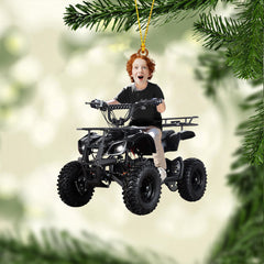 Maxcorners Kid ATV Christmas Home Decor Christmas Ornament, Personalized Ornament 2D Flat LM2211