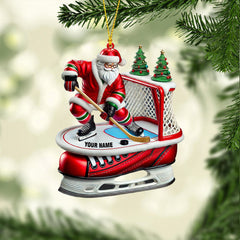 Maxcorners Hockey Christmas Home Decor Christmas Ornament, Personalized Ornament4 2D Flat LM2211