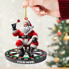 Maxcorners Santa Darts Christmas Ornament, Personalized Ornament 2D Flat LM2211
