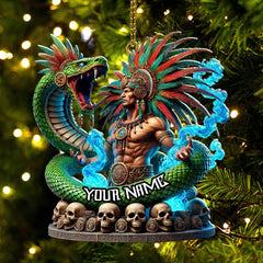 Maxcorners Custom Name Mexico Love Ornament, Christmas Gift for Mexican 2D Flat LM2111