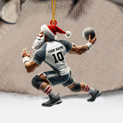 Maxcorners Ball And Santa Home Decor Christmas Ornament, Personalized Ornament 2D Flat LM2211