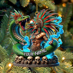 Maxcorners Custom Name Mexico Love Ornament, Christmas Gift for Mexican 2D Flat LM2111