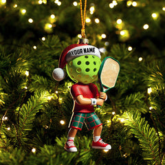 Maxcorners Pickleball Christmas Ornament, Personalized Ornament 2D Flat LM2211