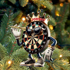 Maxcorners Custom Name Dart Ornament, Christmas Gift Decoration 2D Flat LM2111