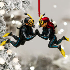 Maxcorners Diver, Home Decor, Christmas Ornament, Personalized Ornaments 2D Flat LM2111