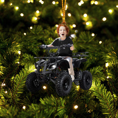 Maxcorners Kid ATV Christmas Home Decor Christmas Ornament, Personalized Ornament 2D Flat LM2211