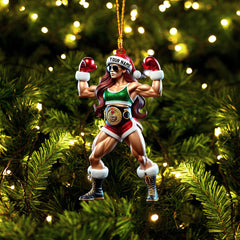 Maxcorners Strong Woman Home Decor Christmas Ornament, Personalized Ornament 2D Flat LM2211