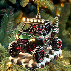 Maxcorners Custom Name Mountain Truck Ornament, Christmas Gift 2D Flat LM2111