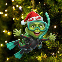 Maxcorners Diver ELF, Home Decor, Christmas Ornament, Personalized Ornament 2D Flat LM2111