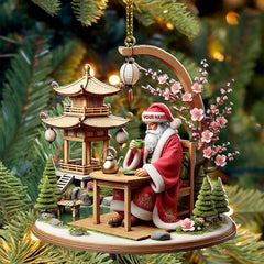 Maxcorners Custom Name Japan Santa Ornament, Japan Lover Christmas Gift54 2D Flat LM2111