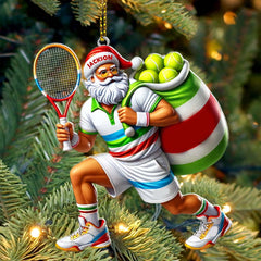 Maxcorners Custom Name Tennis Christmas Ornament, Tennis Christmas Gift 2D Flat LM2111