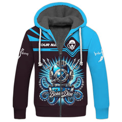 Maxcorners Born To Dive Custom Name 3D Shirt Scuba Diving Personalized Gift For Diver Lovers LM2111