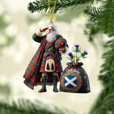 Maxcorners Scottish Cartoon Christmas Home Decor Christmas Ornament, Personalized Ornament 2D Flat LM2211