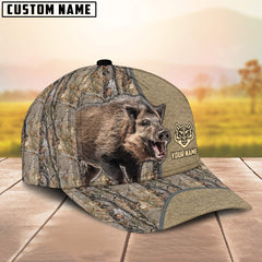 Maxcorners Boar Hunting Classic Pattern Personalized Hats 3D Multicolored