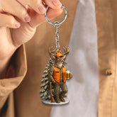 Maxcorners Deer Hunter Christmas Ornament, Custom Name Hunting Ornament, Beer & Buck Holiday Decor, Gift for Hunters and Outdoorsmen