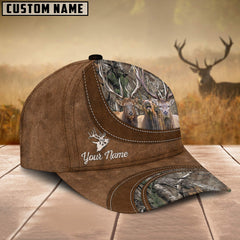 Maxcorners Cross Hunting Elk Leather Pattern Personalized Hats 3D Multicolored
