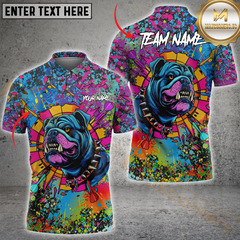 Maxcorners Darts Bulldog Personalized Name 3D Unisex Shirt