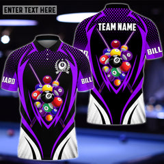 Maxcorners Billiards Personalized Name, Team Name Unisex Polo Shirt