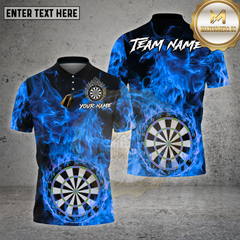 Maxcorners Darts Dartboard On Fire Flame Inferno Multioptions Personalized Name, Team Name Unisex 3D Shirt