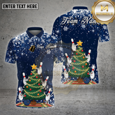 Maxcorners Bowling Christmas Tree Holiday Snow Multioptions Personalized Name, Team Name Unisex 3D Shirt