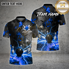 Maxcorners Bowling Volcano Lava Explosion Lightning Multioptions Personalized Name, Team Name Unisex 3D Shirt