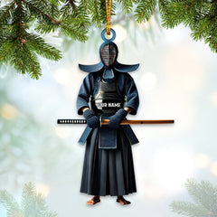 Maxcorners Custom Name Kendo Ornament, Kendo Lover Christmas Gift 2D Flat LM2111
