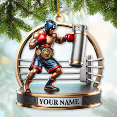 Maxcorners Custom Ornament, Boxing Ring Ornament, Christmas Decor 2D Flat LM2211