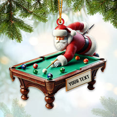 Maxcorners Custom Billiard Santa Ornament, Personalized Ornament 2D Flat LM2211