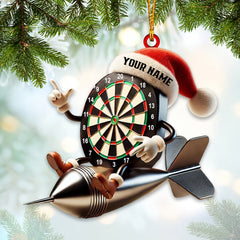 Maxcorners Custom Name Dart Ornament, Dart Lover Christmas Gift 2D Flat LM2111