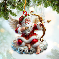 Maxcorners Santa Cupid Christmas Home Decor Christmas Ornament, Personalized Ornament 2D Flat LM2211