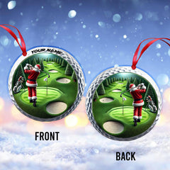 Maxcorners Custom Name Golf Ornament, Golf Lover Christmas Gift 2D Flat LM2111