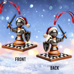 Maxcorners Custom Name Chess Ornament, Chess Lover Christmas Gift 2D Flat LM2211