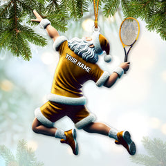 Maxcorners Custom Name Tennis Ornament, Tennis Santa Christmas Gift 2D Flat LM2111