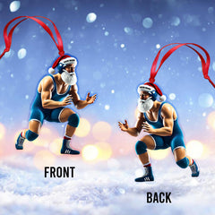 Maxcorners Wrestler Santa Home Decor Christmas Ornament, Personalized Ornament 2D Flat LM2211