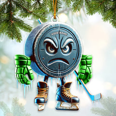 Maxcorners Custom Name Ice Hockey Ornament, Ice Hockey Lover Christmas Gift723 2D Flat LM2111