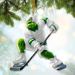 Maxcorners Custom Name Ice Hockey Ornament, Christmas Gift Decoration38 2D Flat LM2111