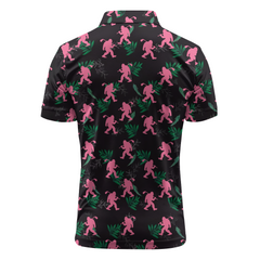 Maxcorners Pink Tropic Afterdark Golf Polo Shirt