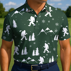 Maxcorners Sasquatch Snow Rock Golf Polo Shirt