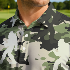 Maxcorners Stealth Fairway Camo Golf Polo Shirt