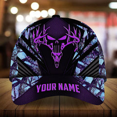 Maxcorners Special Skull Deer Hunting Camo Pattern 3D Multicolor Personalized Cap
