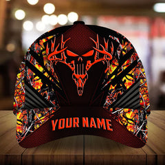 Maxcorners Special Skull Deer Hunting Camo Pattern 3D Multicolor Personalized Cap