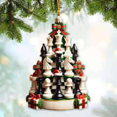 Maxcorners Custom Ornament, Chess Tree Ornament, Christmas Decor 2D Flat LM2211