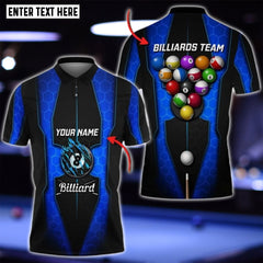 Maxcorners Billiards Player 8 Ball Personalized Name 3D Shirt