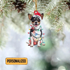 Maxcorners Personalized Rat Terrier Dog Christmas Ornament, Dog Christmas Lights Ornament
2D Flat LM2511