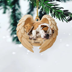 Maxcorners Personalized Sleeping American Bulldog Christmas Ornament, Dog Angel Wings
2D Flat LM2511