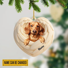 Maxcorners Personalized Dachshund Dog Christmas Ornament, Dog Angel Wings Ornament
2D Flat LM2511